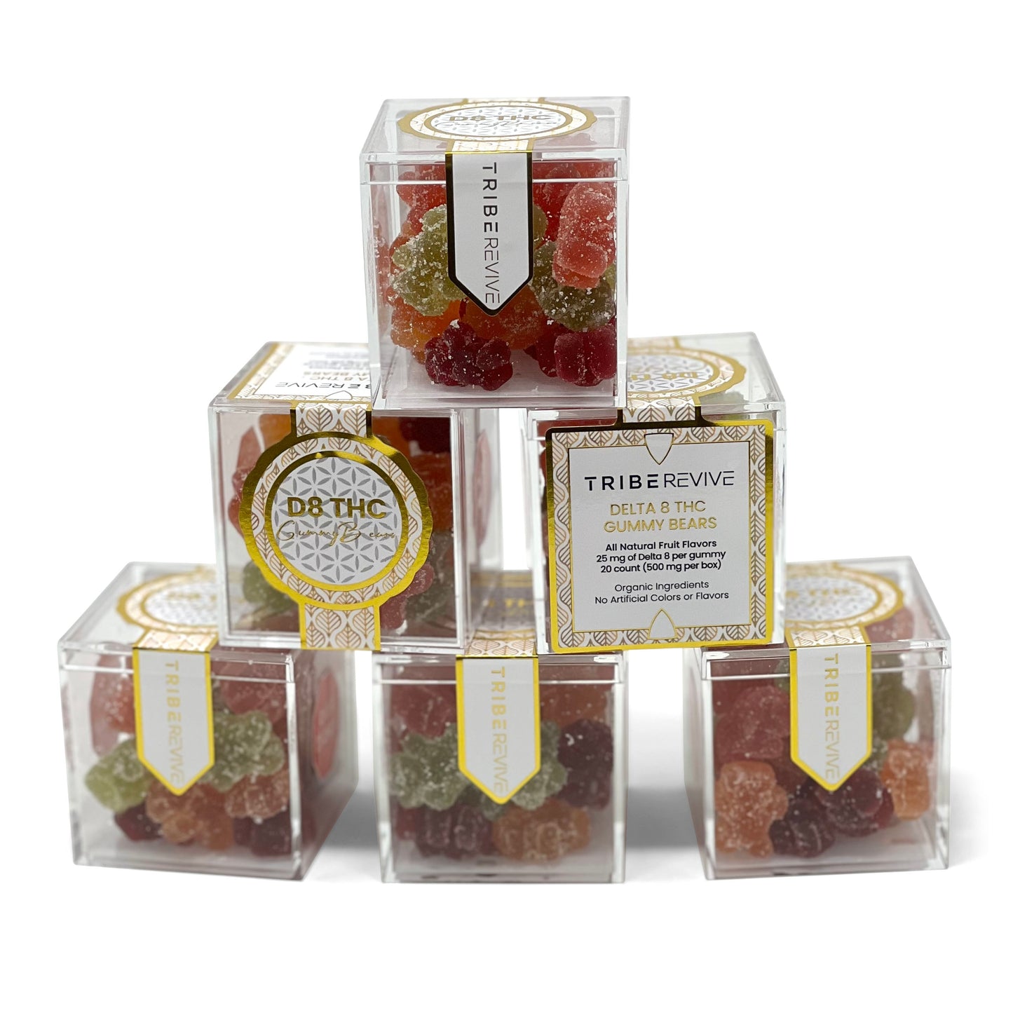 CBD Tribe Tokes Gummies D8 boosted Strawberry