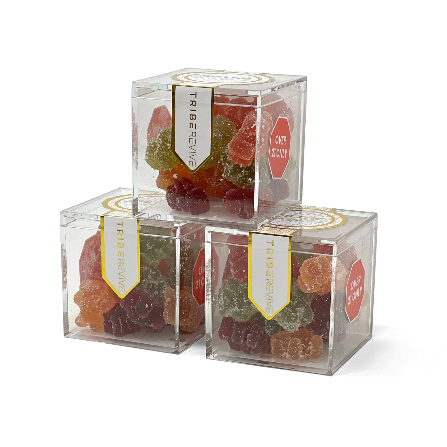 CBD Tribe Tokes Gummies D8 boosted Strawberry