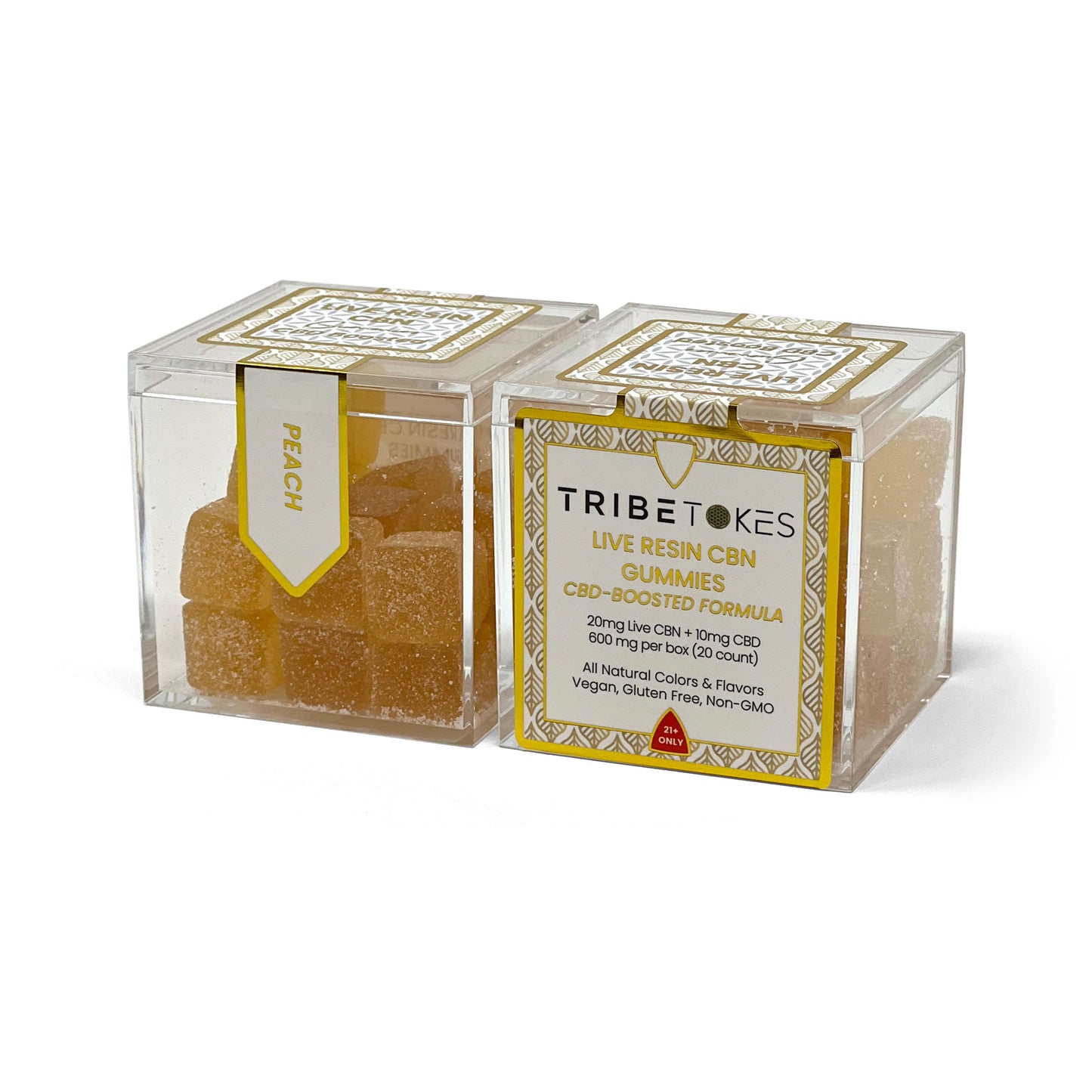 CBD Tribe Tokes Gummies CBN boosted Peach