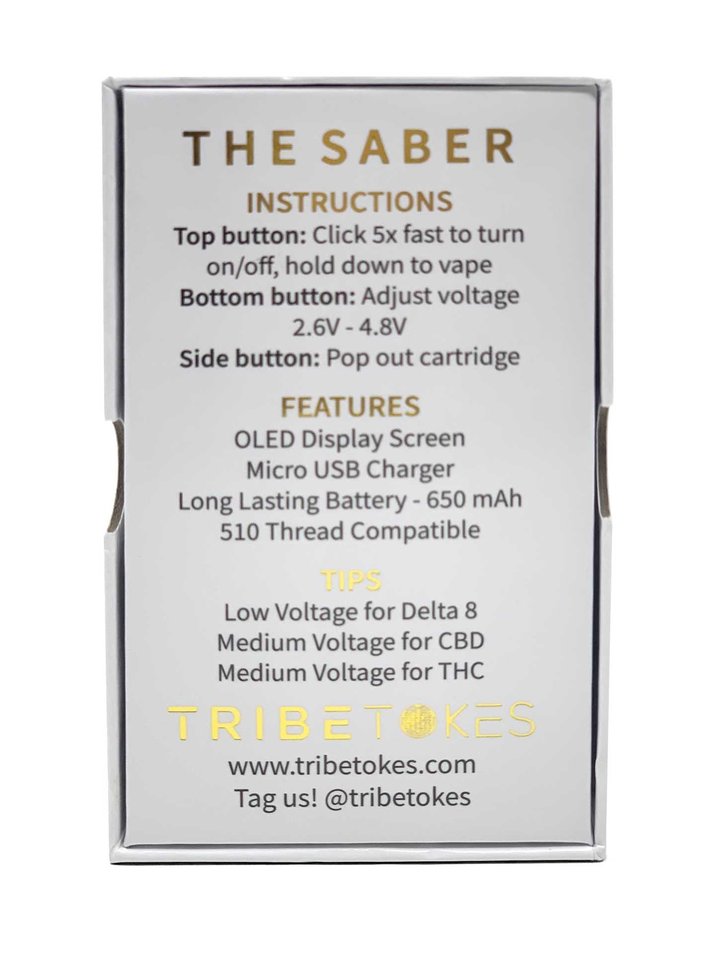 CBD Saber battery black/gold