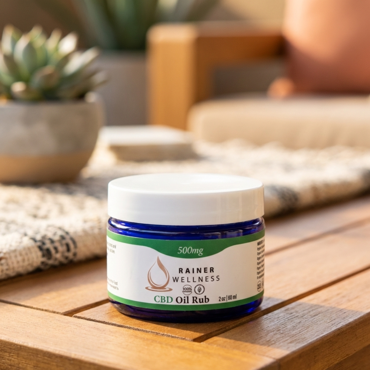 500mg Full Spectrum CBD Muscle Rub | Rainer Wellness