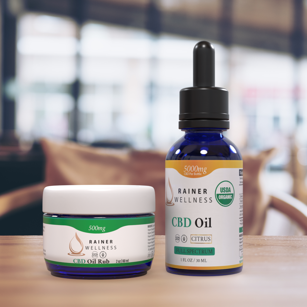 CBD Performance Combo Pack - 5000mg Full Spectrum Tincture + 500mg Pain Relief Rub Bundle