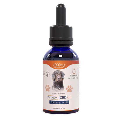1000mg Full Spectrum CBD Dog Tincture - Salmon Oil for Calm & Joint Support