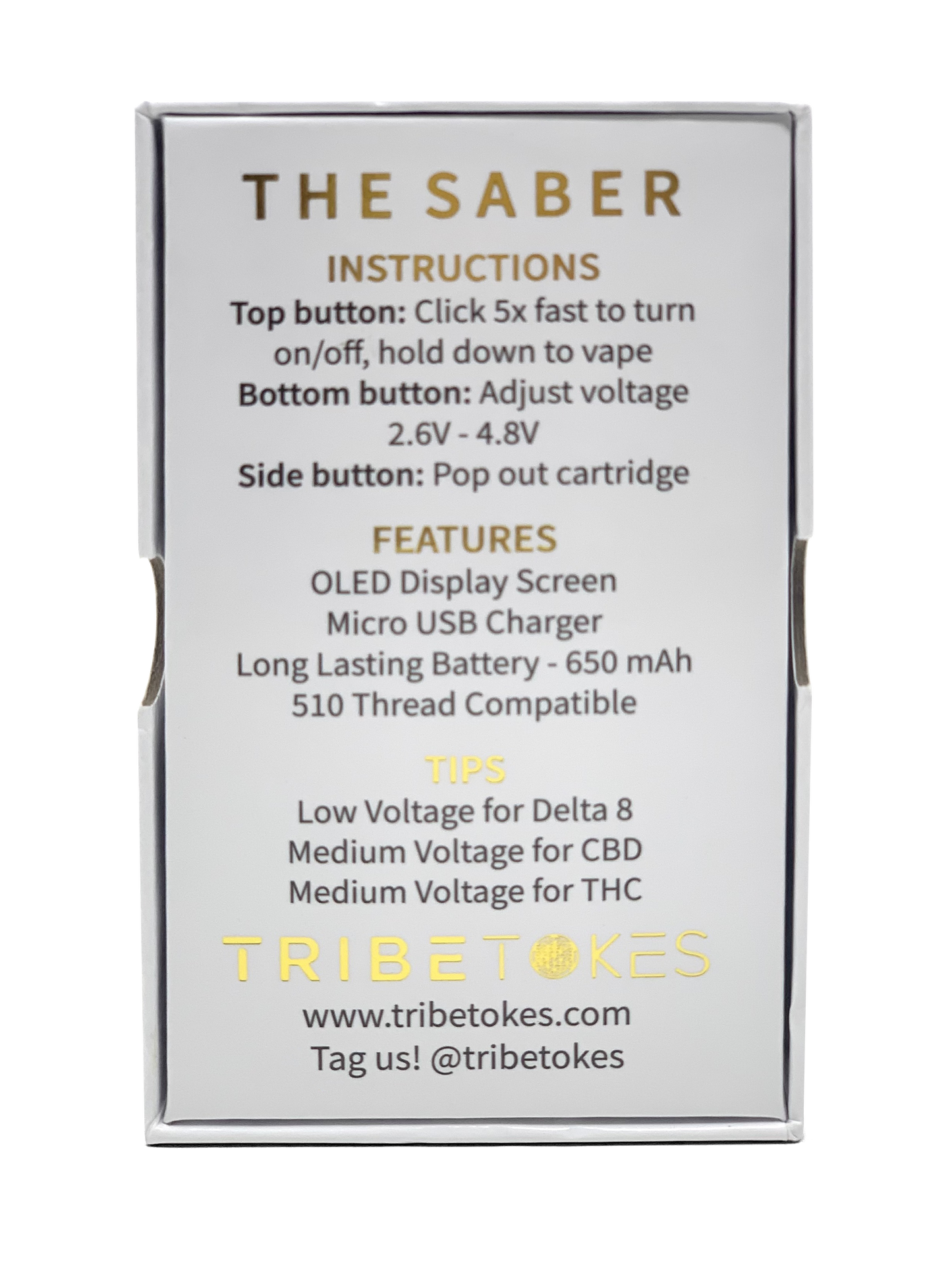 CBD Saber battery   black/gold